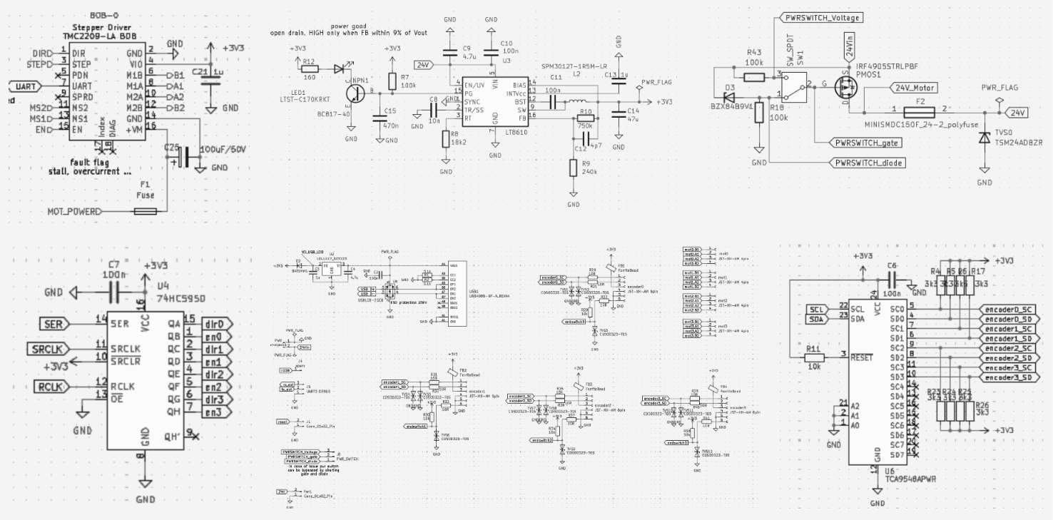 Screenshots of the schematic sheets