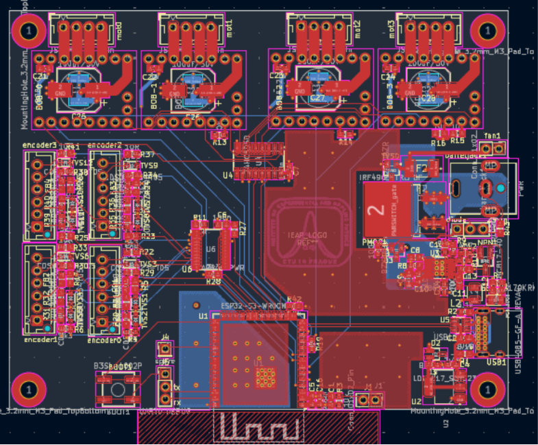 Screenshot of the PCB layout